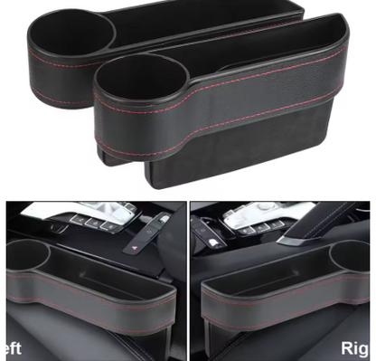Leather Car Seat Gap Storage Box Universal Seat Gap Slit Box