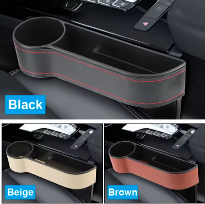 Leather Car Seat Gap Storage Box Universal Seat Gap Slit Box
