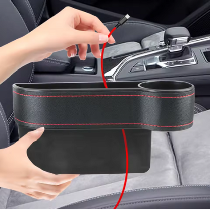 Leather Car Seat Gap Storage Box Universal Seat Gap Slit Box