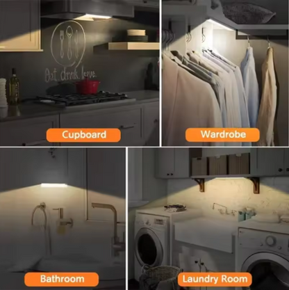 Motion Sensor LED Under Cabinet Lamp Dimmable Rechargeable Night Light