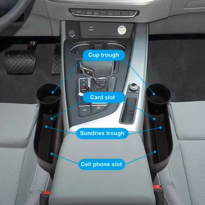 Leather Car Seat Gap Storage Box Universal Seat Gap Slit Box