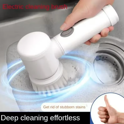 Electric Spin Scrubber Cordless Spin Scrubber with 5 Replaceable Brush Heads