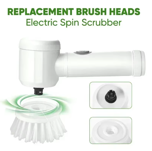 Electric Spin Scrubber Cordless Spin Scrubber with 5 Replaceable Brush Heads