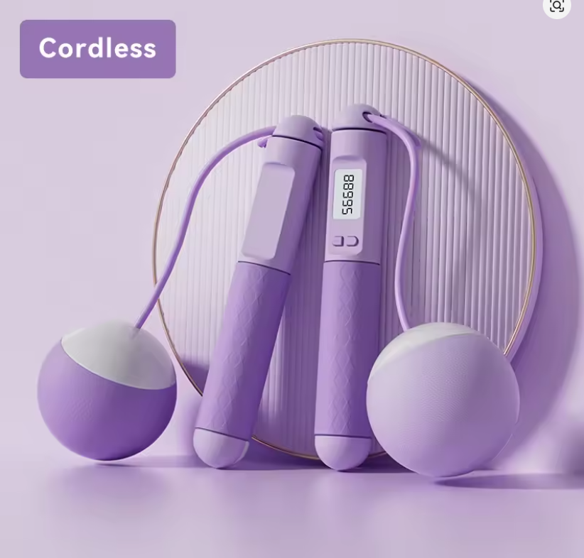 Counting Jump Rope ball Anti-Skid Handle Cordless Weighted Jump Rope for Home Use