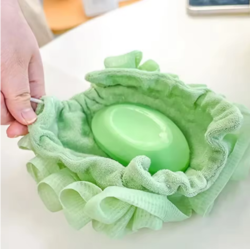 2-In-1 Bath Towel Sponge Double Sided Super Soft Exfoliating Loofah Shower Ball