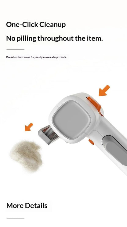 Petgravity 2-in-1 Pet Dematting & Deshedding Comb for Dogs Cats Rotatable Pin Safe 2mm Blade One-click Hair Removal